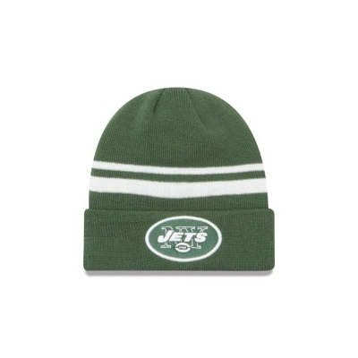 Green New York Jets Hat - New Era NFL Cuff Knit Beanie USA1254087